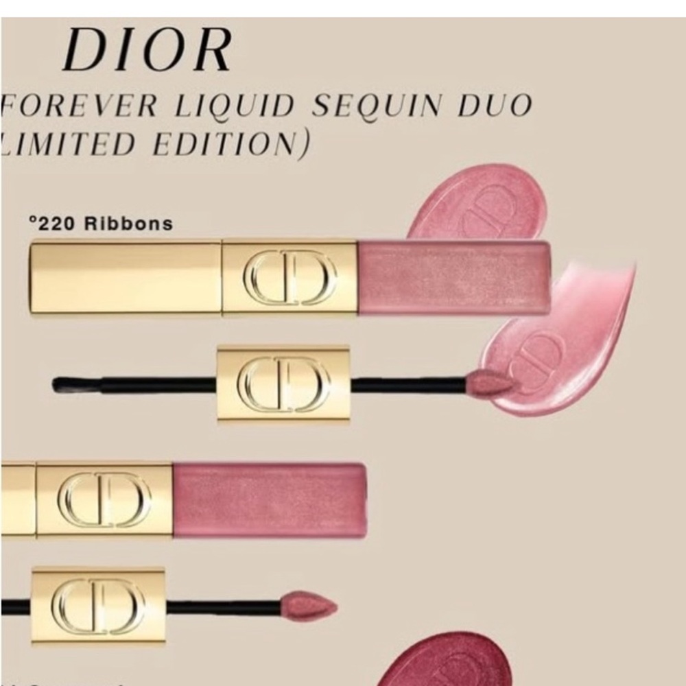 Rouge Dior Sequin Liquid Duo Lipstick. RIBBONS. #220 - Picture 6 of 12
